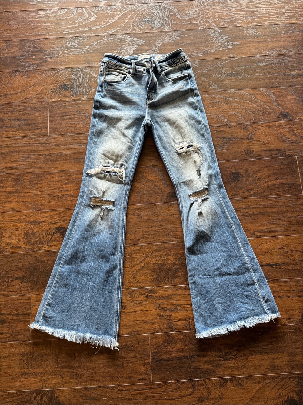 KanCan Light Blue Distressed Flare Jeans